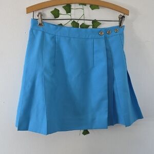 Dynamic Team Sports Blue Pleated Sporty Mini Skirt Size M